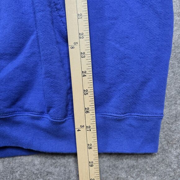 VINTAGE Nike Sweatshirt Mens Large Blue Swoosh Pullover Hoodie Made USA 90s - Picture 5 of 8